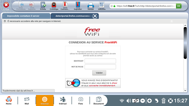 connessione freewifi